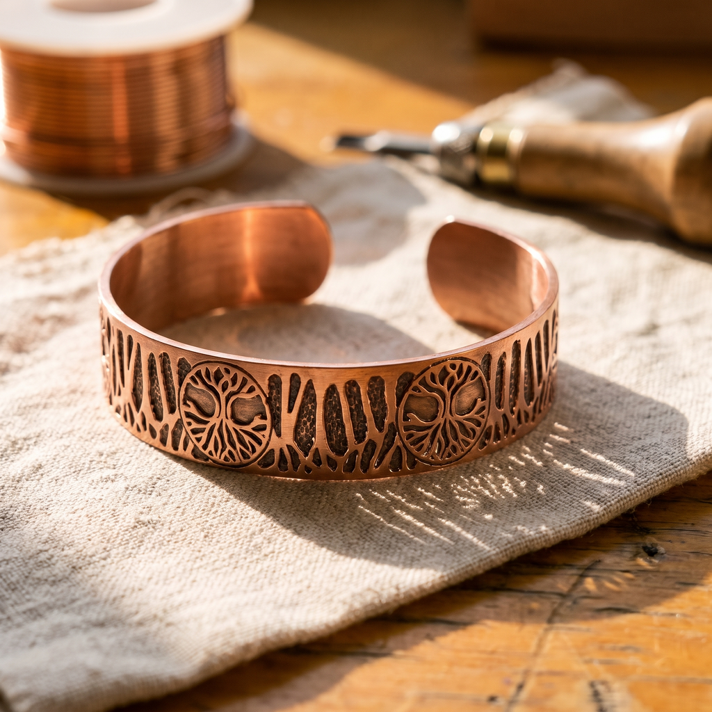Mary's Vine Copper Bracelet