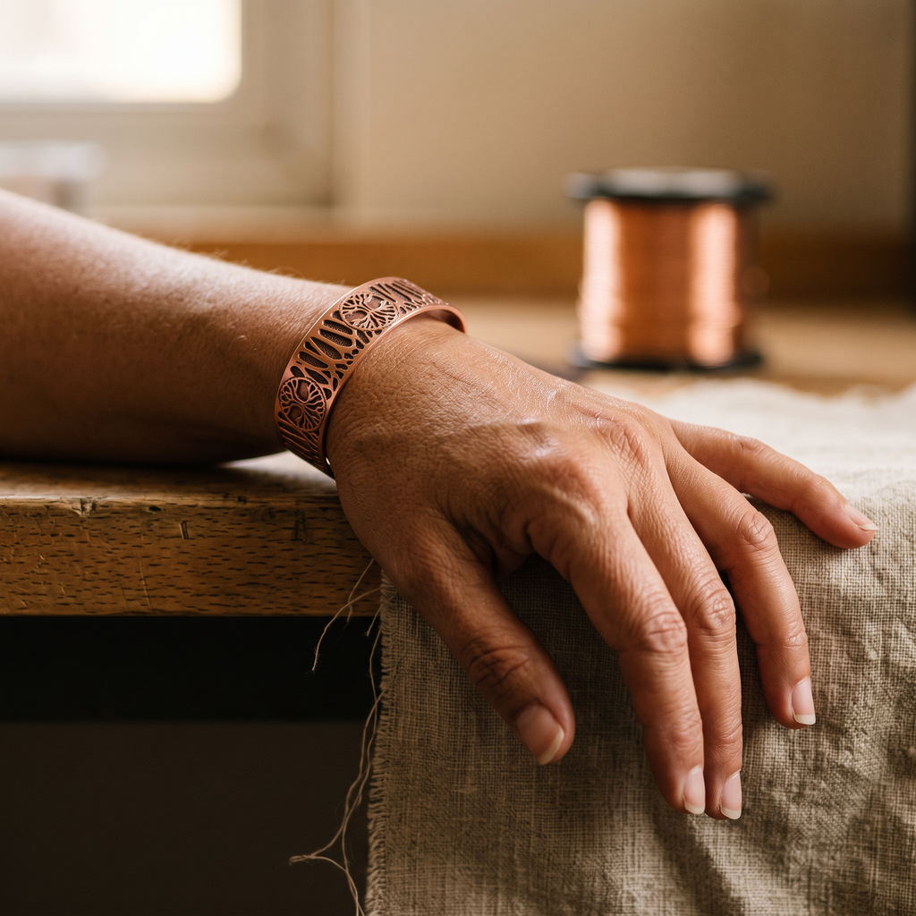 Mary's Vine Copper Bracelet