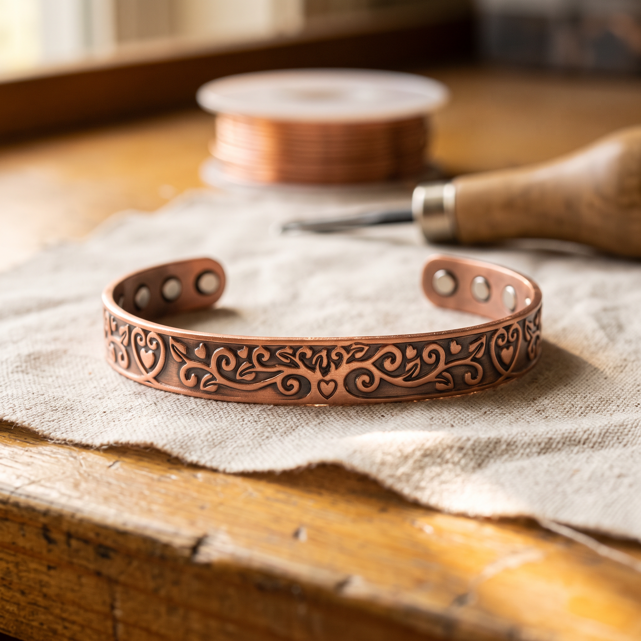 Mary's Tide Copper Bracelet
