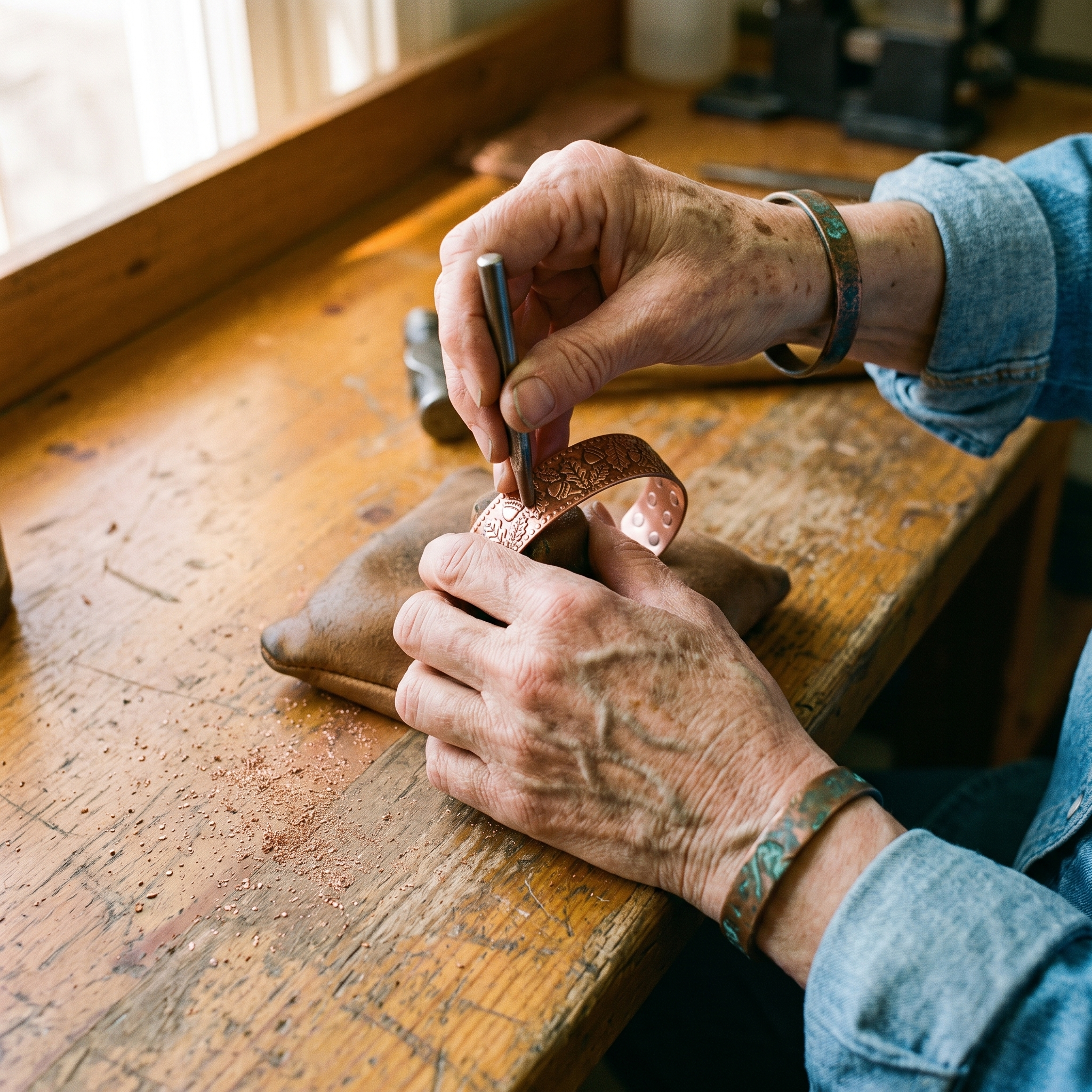 Mary's Timber Copper Bracelet
