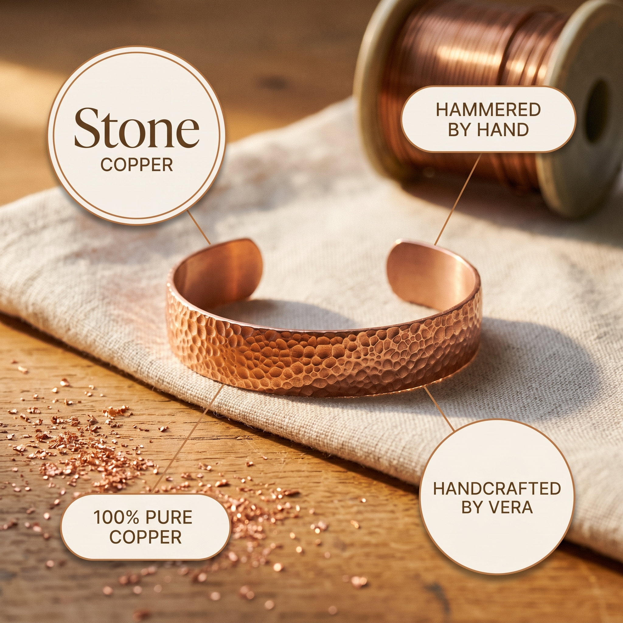 Mary's Moon Copper Bracelet