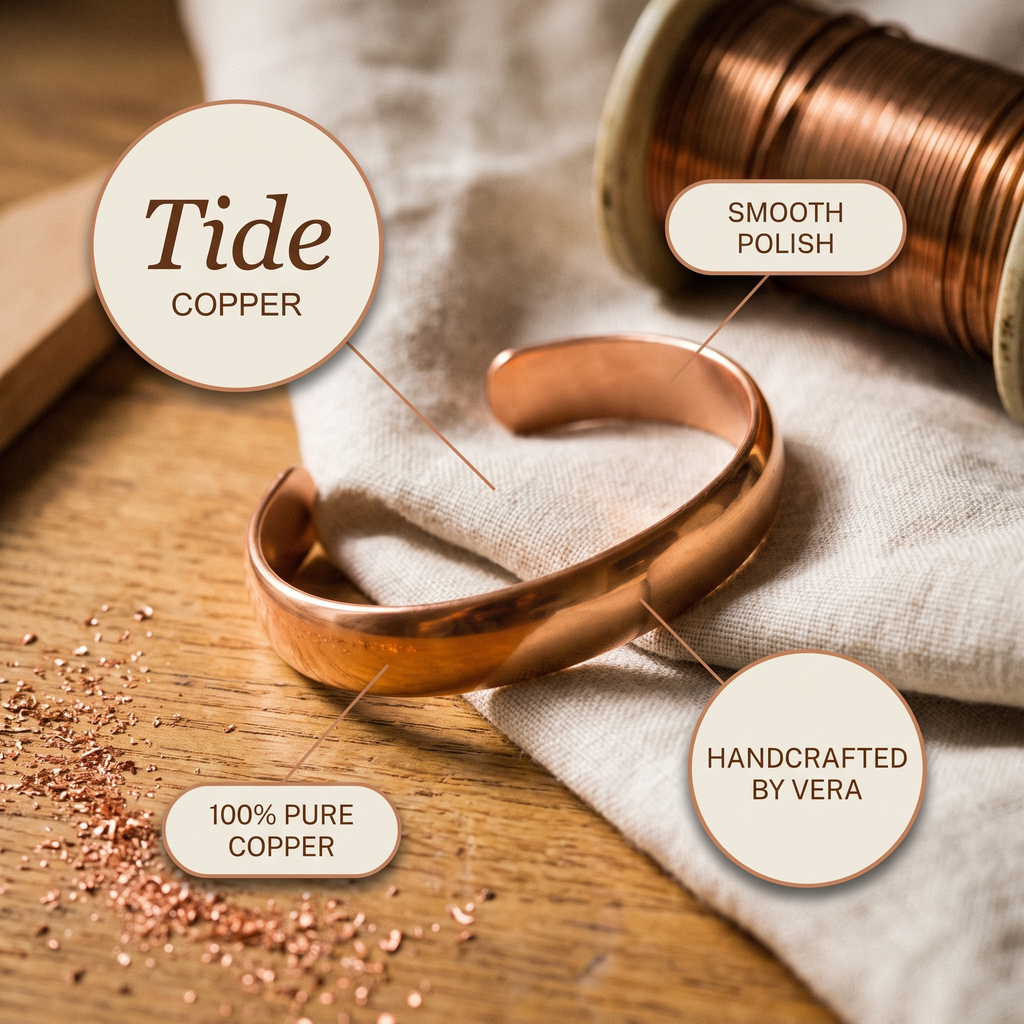Mary's Tide Copper Bracelet