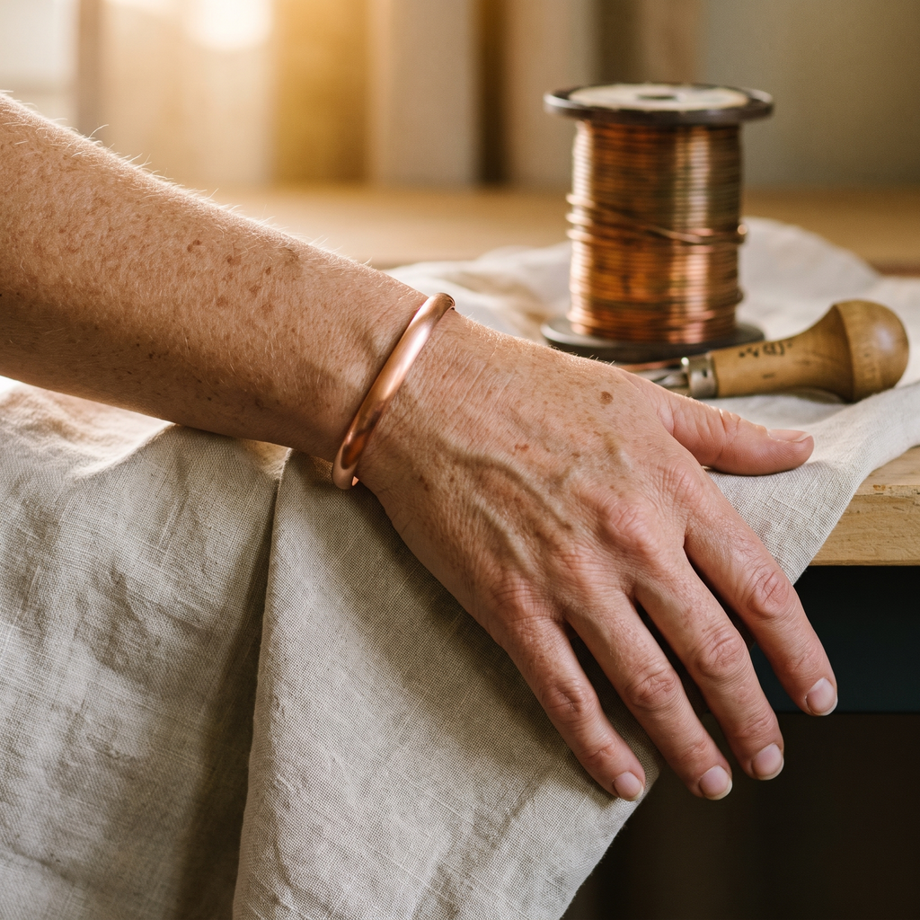 Mary's Flow Copper Bracelet